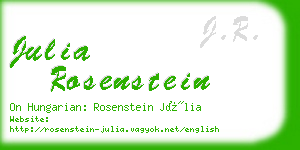 julia rosenstein business card
